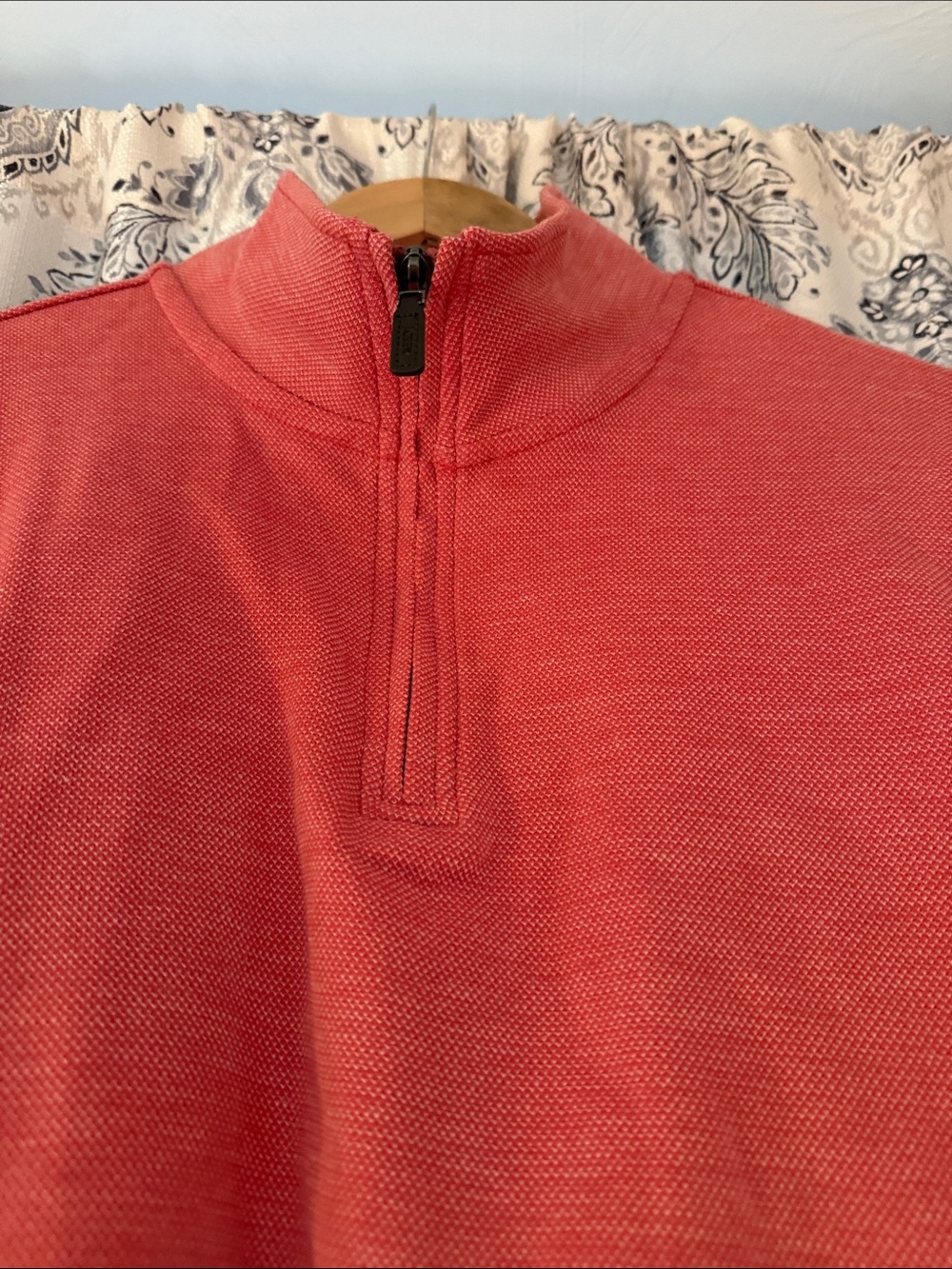 J. Crew Men's Coral Zip-Neck Sweater - Picture 5 of 7